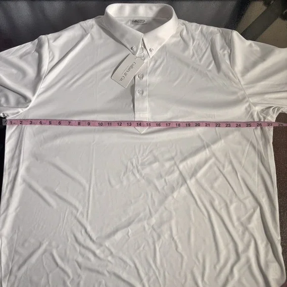Collars And Co Polo Shirt Mens 3XL Relaxed White Office Wedding Event Business - Picture 3 of 6